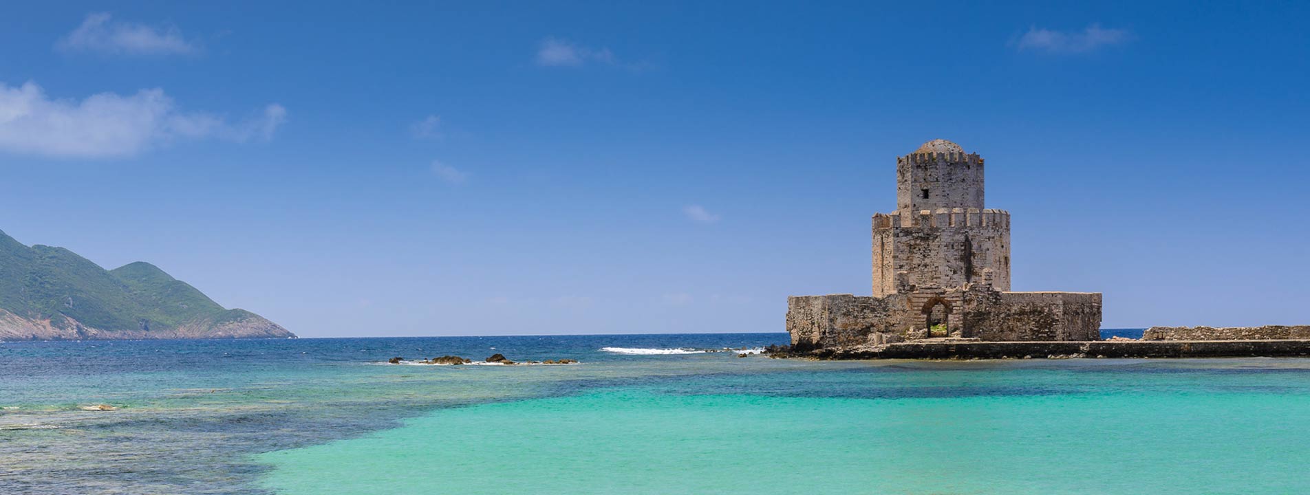 The Bourtzi tower in Methoni Venetian Fortress